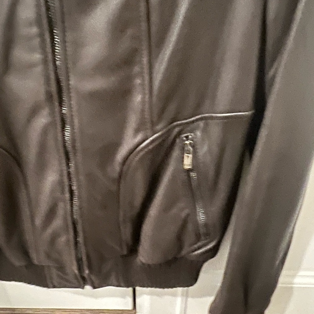 Jones New York Dark Brown Jacket with Ribbed Collar - Picture 2 of 5